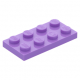 LEGO lapos elem 2x4, közép levendulalila (3020)